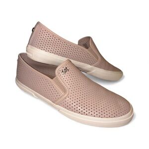 MICHAEL KORS~Women’s Dusty Pink Boerum Double Gore Lasered Leather Slip Ons~6.5M